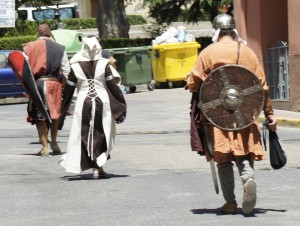 Heading to the sword fight