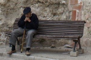 Man on bench