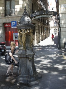 Ornate fountain I saw along the Ramblas.