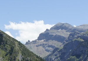 Castle shaped rocks in the distance