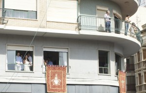 Viewers on balconies or at windows of nearby buildings had a great view!