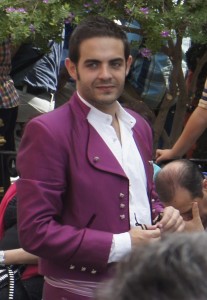 Male dancer wearing a traditional Valencian outfit