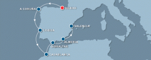 This map was provided by Pullmantur on their web site.