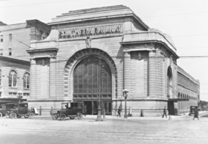 The real train station (torn down 70 years ago)