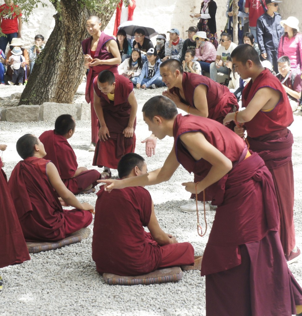 Monks debating at Sera Monsatery