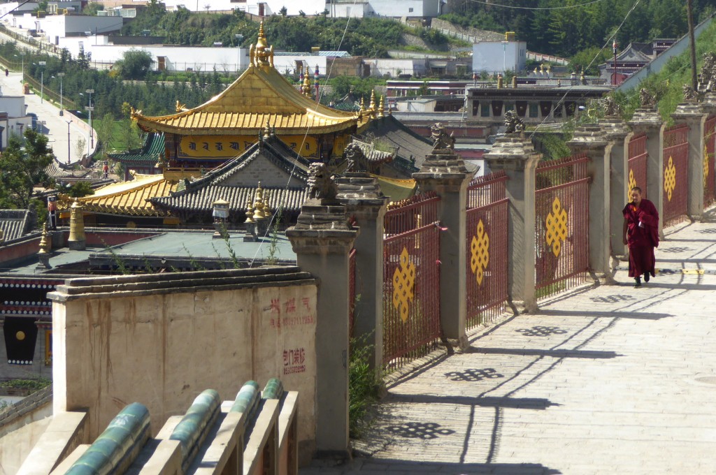 Monk walking